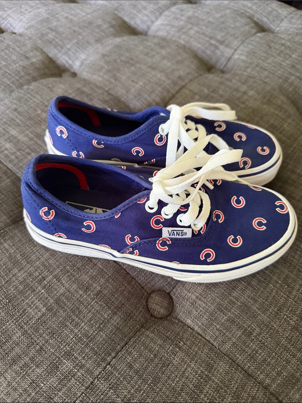 MLB Chicago Cubs Vans Kids Canvas Sneakers size 1